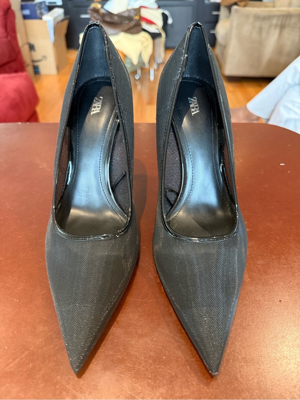 Zara Women's Black Pointed-Stiletto Pumps